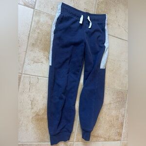 Size 7 Navy & Gray Sweatpants with Functional Drawstring Waist